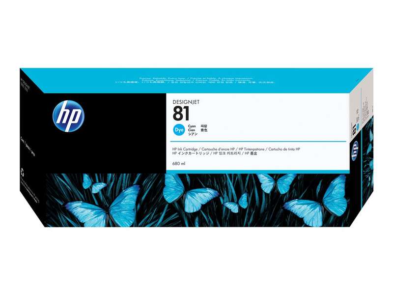 Cartuccia d'Inchiostro Originale HP 81 Ciano - C4931A