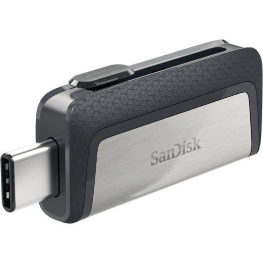 Sandisk Ultra Dual USB-C e USB-A 64GB Flash Drive - Velocità di lettura fino a 150MB/s - Design metallico - Colore acciaio/nero (Flash Drive)