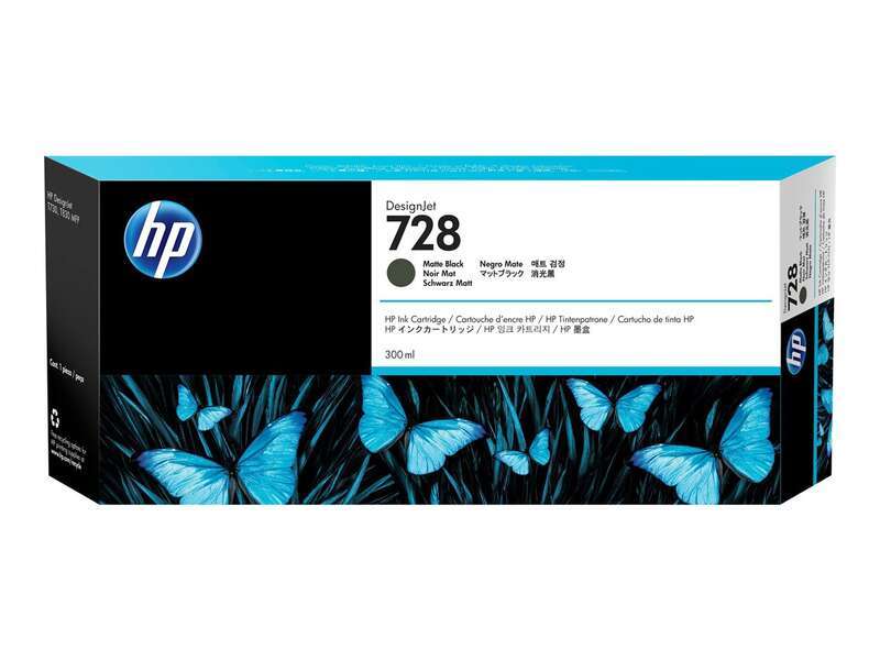 Cartuccia d'Inchiostro Originale HP 728 Nero Opaco - F9J68A