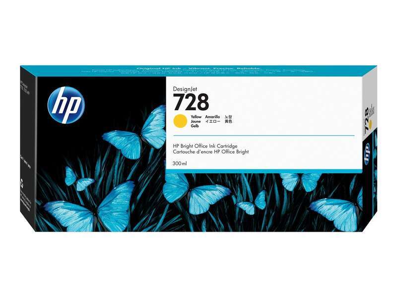 Cartuccia d'Inchiostro Originale HP 728 Giallo - F9K15A