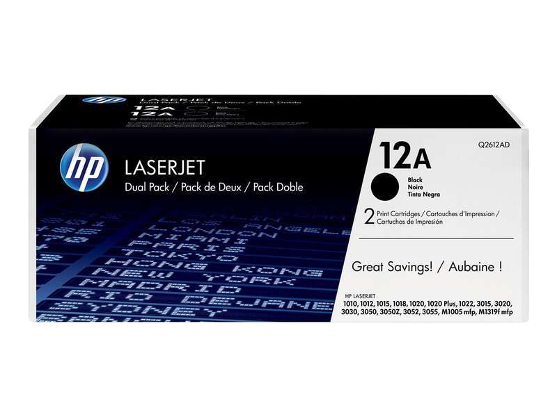 HP Q2612A Nero Confezione da 2 Cartucce Toner Originali - 12A