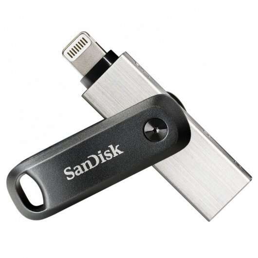 Sandisk IXpand Go Unità flash USB 3.0 e Lightning 128 GB - Design in metallo/plastica - Acciaio/nero (unità flash)
