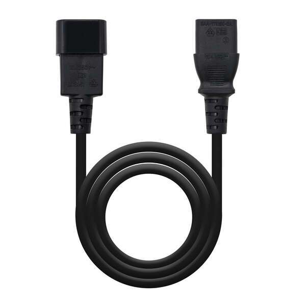 Nanocable Cavo di alimentazione CPU C13 Femmina a C14 Maschio 3 m - Colore Nero