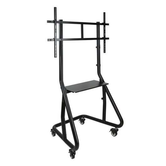 Supporto da pavimento con rotelle Tooq 60"-105" - Blocco rotelle - Sistema antifurto - Gestione cavi - Peso massimo 100Kg - VESA 1000X600mm - Colore Nero