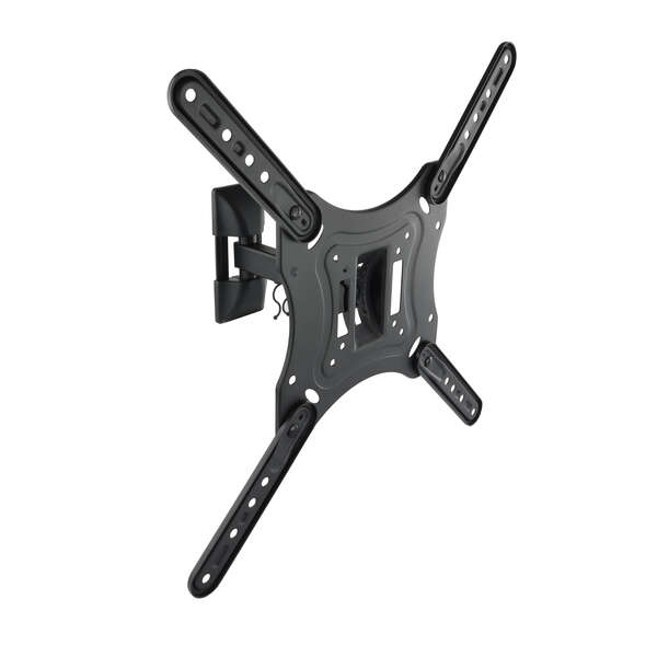 Tooq Supporto TV a parete con braccio 23"-55" - Girevole e inclinabile - Gestione cavi - Peso massimo 30 kg - VESA 400x400 mm - Colore Nero