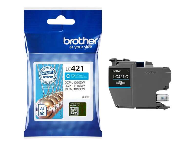 Brother LC421 Cartuccia d'Inchiostro Originale Ciano - LC421C