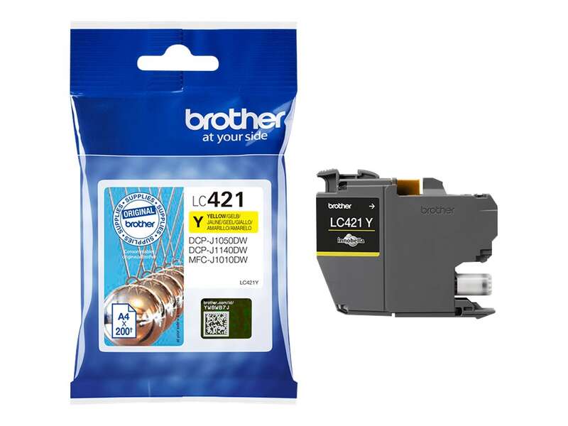 Brother LC421 Giallo Cartuccia d'inchiostro Originale - LC421Y