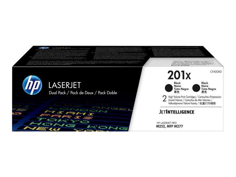 HP CF400X Nero Confezione da 2 Cartucce Toner Originali - 201X
