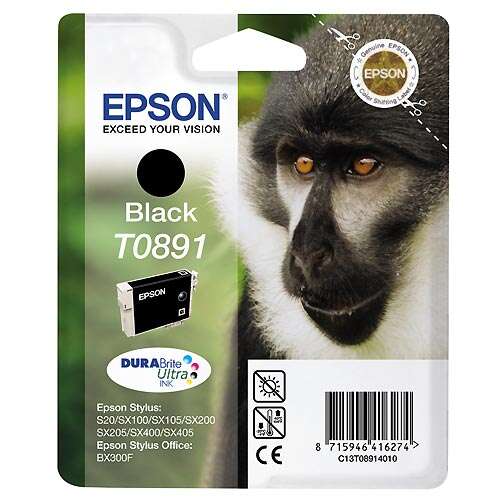 Epson T0891 Cartuccia d'Inchiostro Originale Nero - C13T08914011
