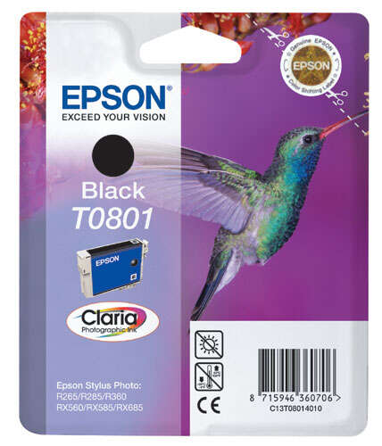 Cartuccia d'Inchiostro Originale Epson T0801 Nero - C13T08014011