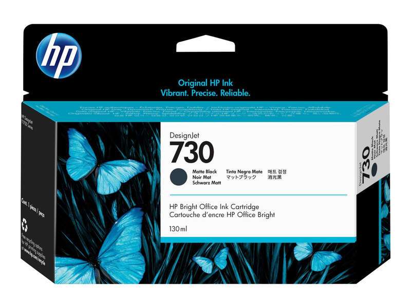 Cartuccia d'Inchiostro Originale HP 730 Nero Opaca - P2V65A
