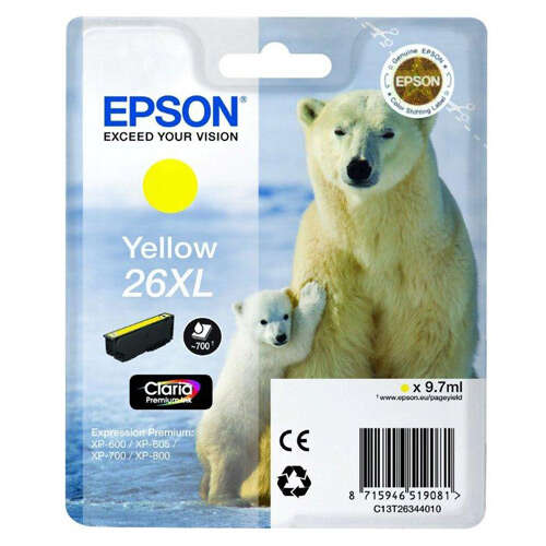 Epson T2634 (26XL) Cartuccia d'inchiostro Originale Giallo - C13T26344012