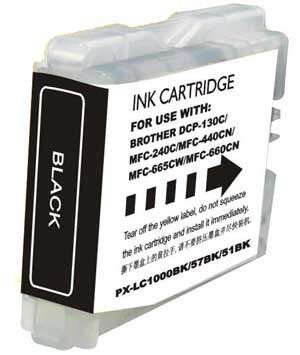 Cartuccia d'Inchiostro Compatibile Brother LC1000XL/LC970XL Nero - Sostituisce LC1000BK/LC970BK