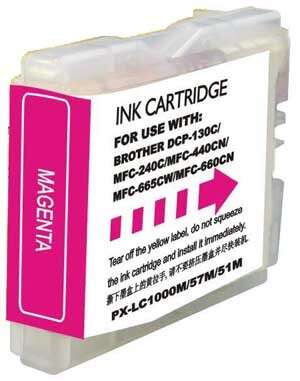 Brother LC1000XL/LC970XL Cartuccia d'Inchiostro Magenta Compatibile - Sostituisce LC1000M/LC970M
