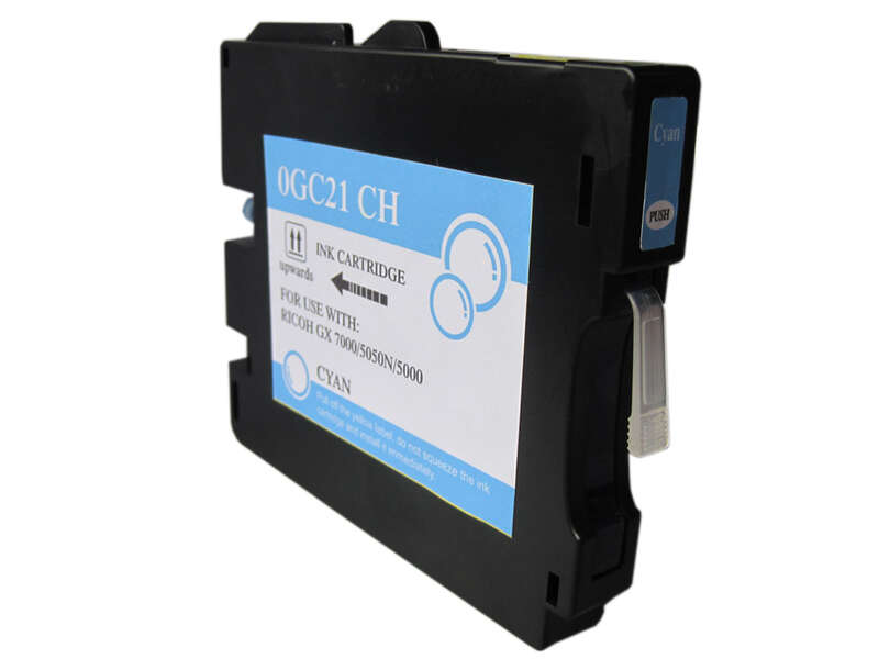 Cartuccia d'Inchiostro a pigmenti Ricoh GC21C Ciano Compatibile - Sostituisce 405533/405537