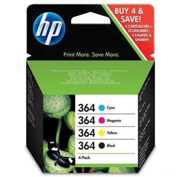 HP 364 Value Confezione di 4 Cartucce d'Inchiostro Originali - N9J73AE