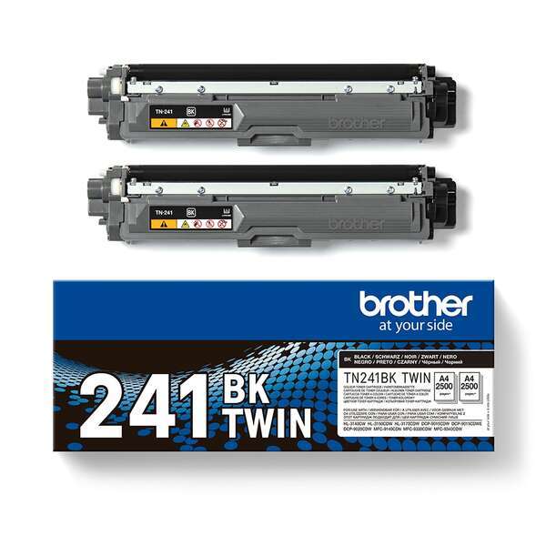 Brother TN241 Nero Confezione da 2 Cartucce Toner Originali - TN241BKTWIN