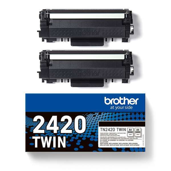 Brother TN2420 Nero Confezione da 2 Cartucce Toner Originali - TN2420TWIN