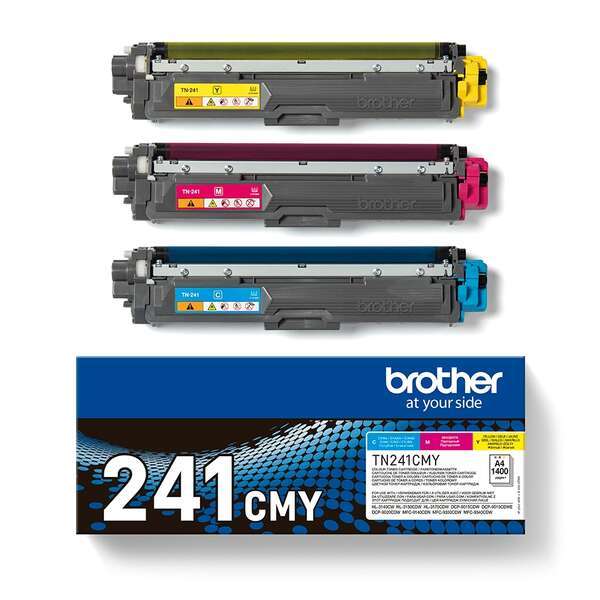 Brother TN241 Confezione da 3 Cartucce Toner Originali - Ciano