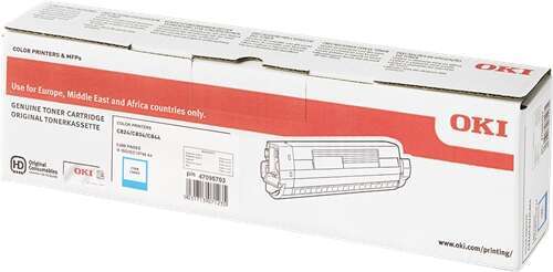 Cartuccia toner originale OKI C824/C834/C844 ciano - 47095703