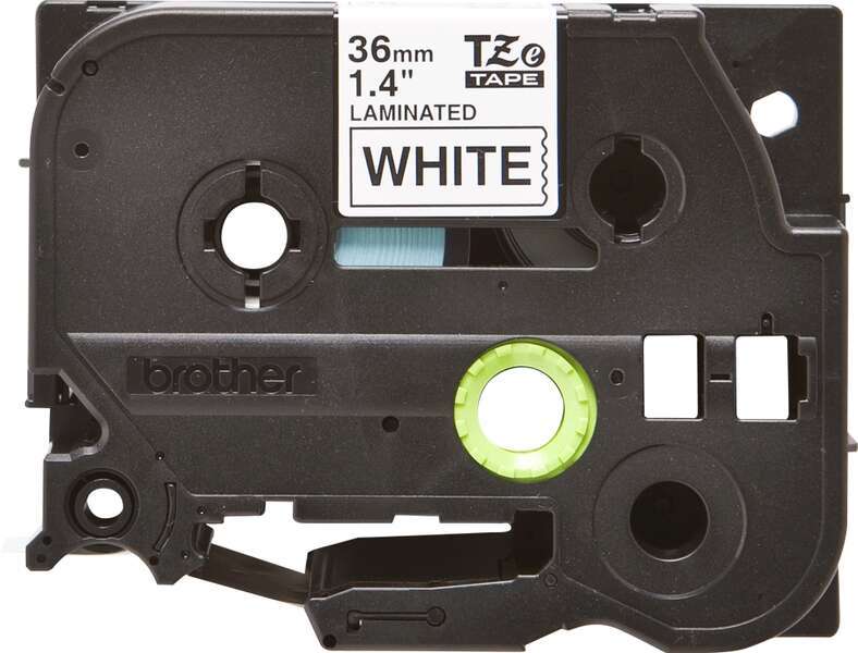 Brother TZe261 Nastro per etichette laminato originale - Testo nero su fondo bianco - Larghezza 36 mm x 8 metri
