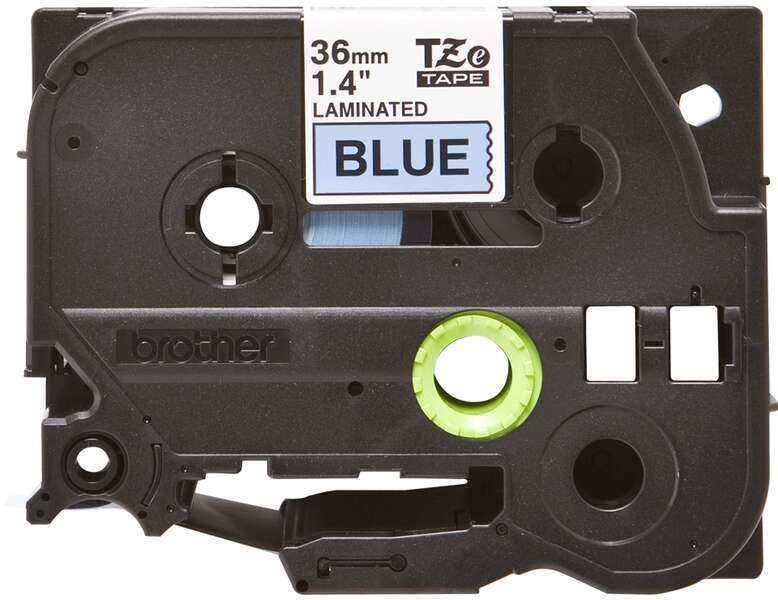 Brother TZe561 Nastro Originale Laminato - Testo Nero su Fondo Blu - Larghezza 36mm x 8 metri