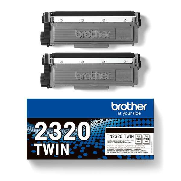 Brother TN2320 Nero Confezione da 2 cartucce toner Originali - TN2320TWIN