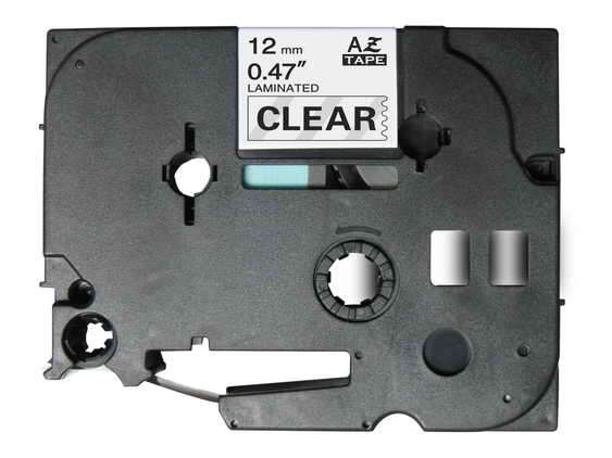Brother TZe131 Nastro per etichette laminate compatibile - Testo nero su fondo trasparente - Larghezza 12 mm x 8 metri