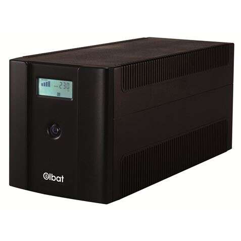 Elbat Delta UPS 2000VA USB - Display LCD - 4x Shuckos - Stabilizzatore AVR - Funzione di avviamento a freddo