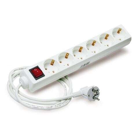 Elbat Multipresa - 6 prese Schuko - Interruttore On/Off - Cavo da 1