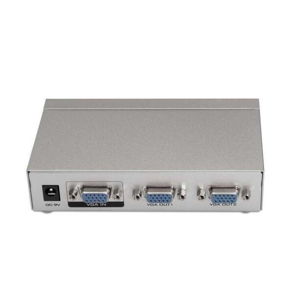 Aisens Duplicatore SVGA per 2 monitor con alimentatore - Colore argento
