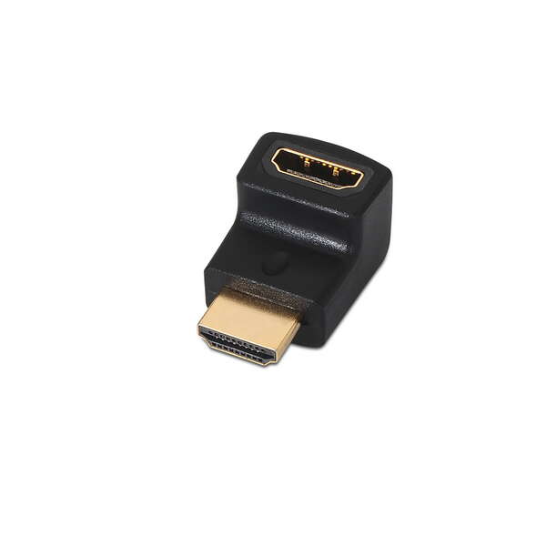 Aisens Adattatore HDMI angolato - Da Femmina a Maschio per collegare HDMI in spazi ristretti - Colore Nero
