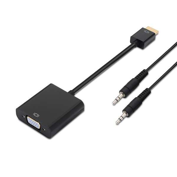 Aisens Convertitore da HDMI a SVGA+Audio - HDMI A maschio-SVGA femmina+JACK 3