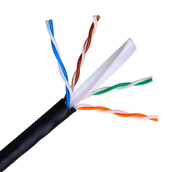 Aisens Cavo di rete impermeabile da esterno RJ45 Cat.6 UTP rigido AWG24 - 100m Matassa 100% rame per installazione - Resistente ai raggi UV - Colore Nero