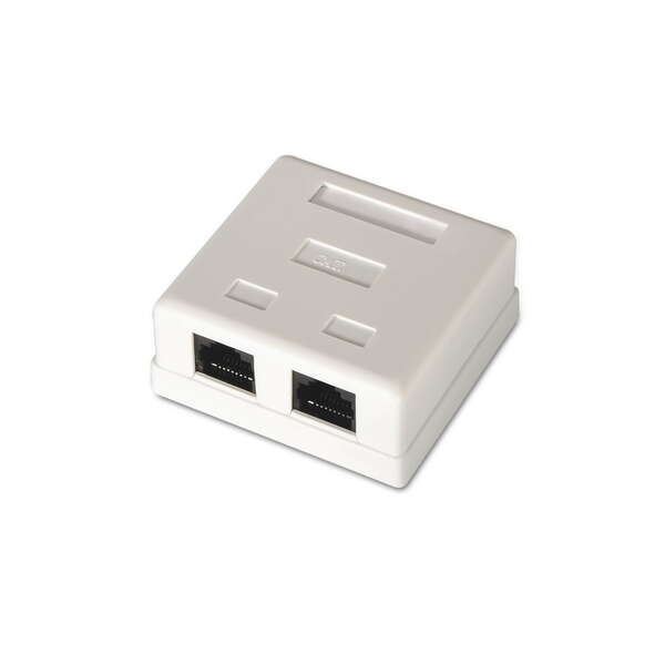 Aisens Rosetta da superficie RJ45 Cat.6 UTP 2 prese - Colore bianco