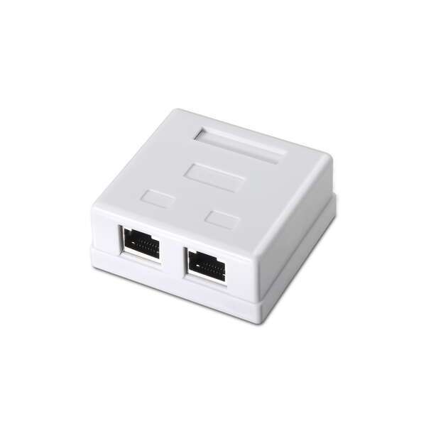 Aisens Rosetta da superficie RJ45 Cat.6 FTP 2 prese - Colore bianco