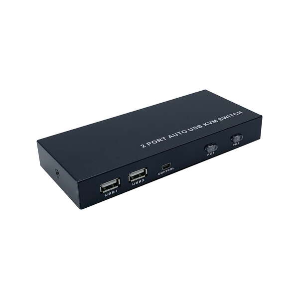 Aisens Switch KVM HDMI 4K@60HZ USB 1U-2PC con alimentatore - Colore nero
