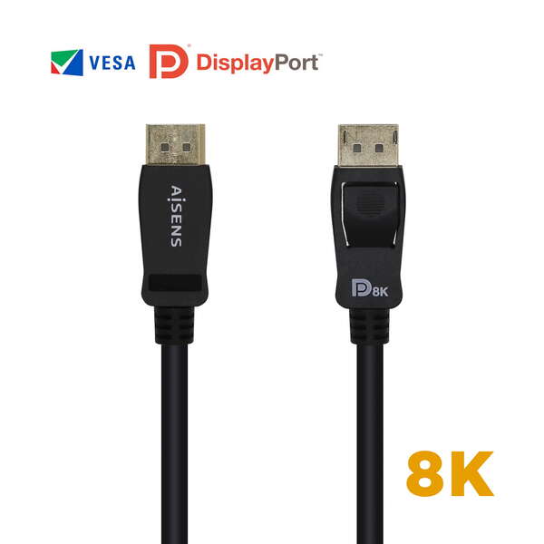 Cavo DisplayPort Aisens certificato V1.4 8K@60Hz - DP/M-DP/M - 0