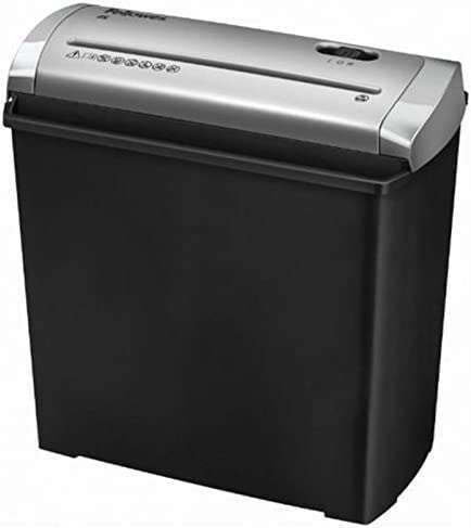 Fellowes Trito 2S Distruggidocumenti manuale a strisce - Distrugge fino a 5 fogli alla volta - Capacità del cestino 11 l - Colore Nero/Argento