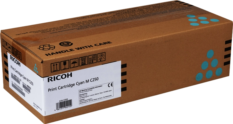 Cartuccia Toner Originale Ricoh MC250/PC300/PC301/PC302 Ciano - 408353/M C250C