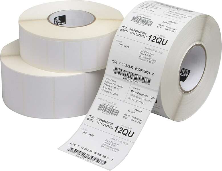 Zebra Z-Perform 1000T Confezione da 12 Rotoli di etichette Originali perforate 152x102 mm - 475 Unità per Rotolo - 800294-605