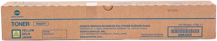 Konica Minolta TN221 Cartuccia Toner Originale Giallo - TN221Y/A8K3250