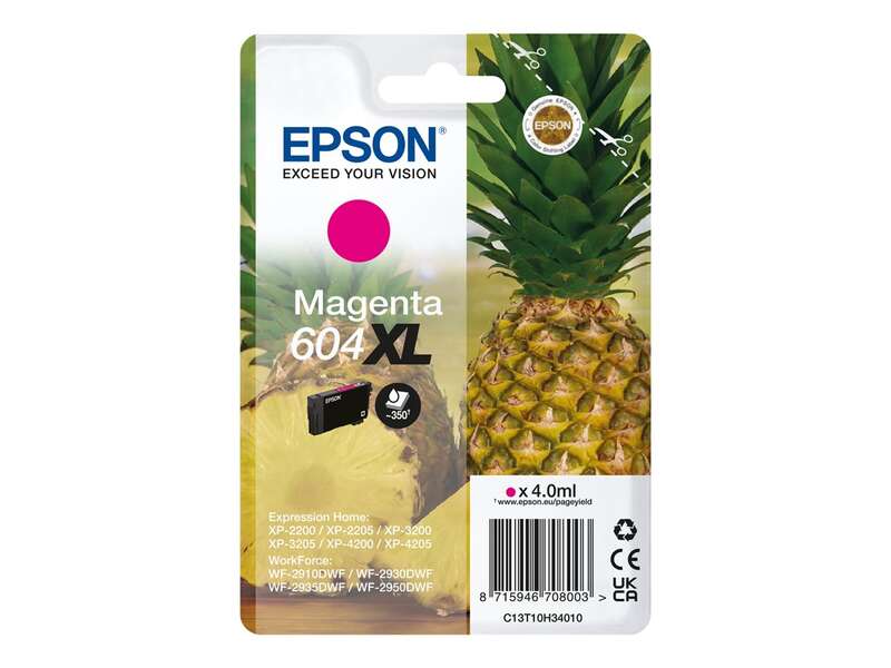 Cartuccia d'inchiostro originale Epson 604XL Magenta - C13T10H34010