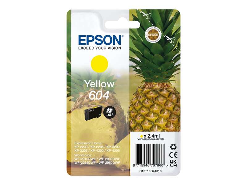 Cartuccia d'Inchiostro Originale Epson 604 Giallo - C13T10G44010
