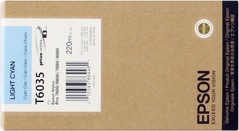 Cartuccia d'inchiostro originale Epson T6035 Ciano Chiaro - C13T603500