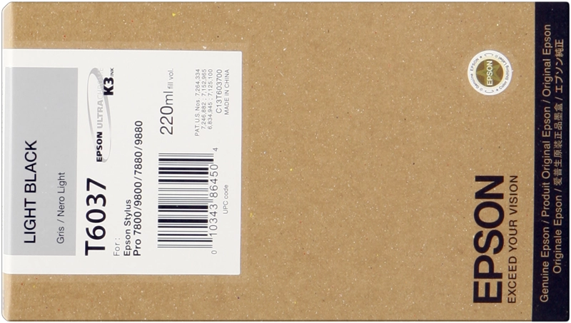 Cartuccia d'inchiostro originale Epson T6037 Nero Light - C13T603700