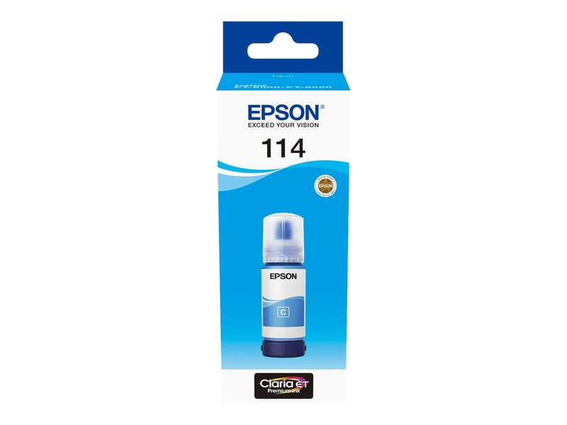 Flacone d'inchiostro originale a pigmenti Epson 114 Ciano - C13T07B240