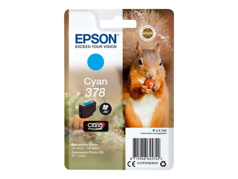 Cartuccia d'Inchiostro originale Epson 378 Ciano - C13T37824010