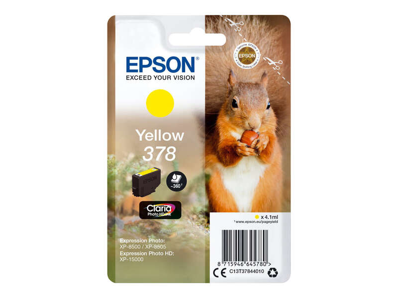 Cartuccia d'Inchiostro Originale Epson 378 Giallo - C13T37844010