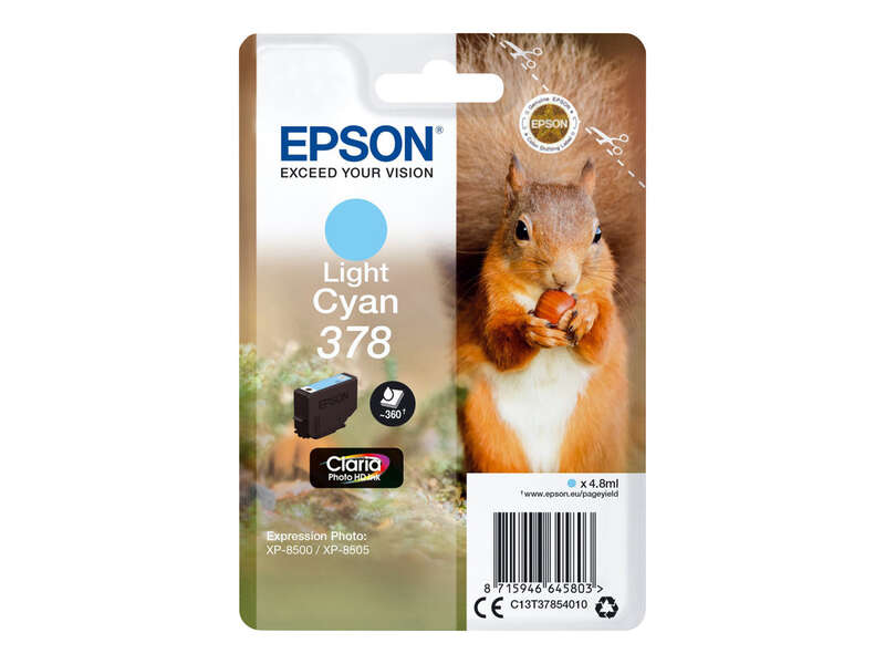 Cartuccia d'inchiostro originale Epson 378 Ciano Light - C13T37854010